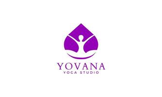 abstracte yoga menselijke lineaire logo. draad persoon bloem balans logo. creatieve spa, goeroe vectorteken. vector