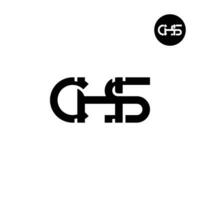 brief chs monogram logo ontwerp vector