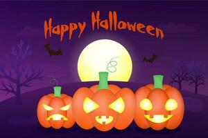 halloween kaart, achtergrond voor halloween viering vector