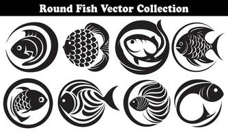 ronde vis vector ontwerp terug Aan wit achtergrond voor ontwerper