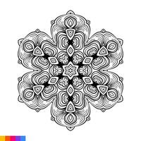 mandala kunst voor kleur boek. schoon decoratief ronde ornament. oosters patroon, vector illustratie kleur boek bladzijde. circulaire patroon in het formulier van mandala voor henna, mehndi, tatoeëren, decoratie.