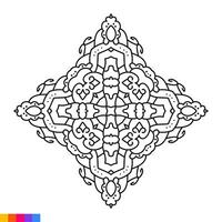 mandala kunst voor kleur boek. schoon decoratief ronde ornament. oosters patroon, vector illustratie kleur boek bladzijde. circulaire patroon in het formulier van mandala voor henna, mehndi, tatoeëren, decoratie.