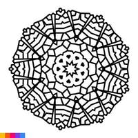 mandala kunst voor kleur boek. schoon decoratief ronde ornament. oosters patroon, vector illustratie kleur boek bladzijde. circulaire patroon in het formulier van mandala voor henna, mehndi, tatoeëren, decoratie.