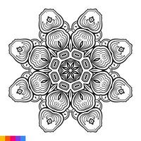 mandala kunst voor kleur boek. schoon decoratief ronde ornament. oosters patroon, vector illustratie kleur boek bladzijde. circulaire patroon in het formulier van mandala voor henna, mehndi, tatoeëren, decoratie.