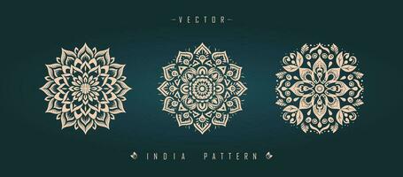 Indisch traditioneel patroon Aziatisch patroon vector