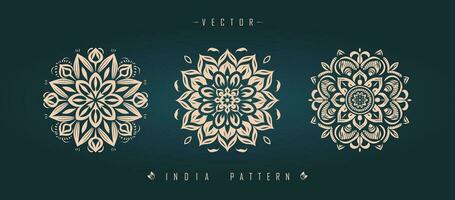 Indisch traditioneel patroon Aziatisch patroon vector
