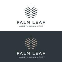 premie en luxe palm blad zomer tropisch behandeling botanisch logo sjabloon ontwerp. vector