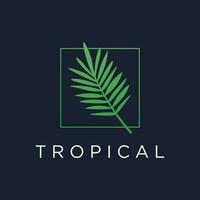 premie en luxe palm blad zomer tropisch behandeling botanisch logo sjabloon ontwerp. vector