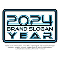2024 logo met creatief uniek element vector premie
