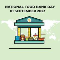 nationaal voedsel bank dag vector
