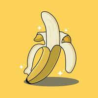 banaan vector, banaan icoon, banaan vlak ontwerp vector