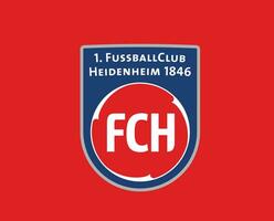 heidenheim club logo symbool Amerikaans voetbal bundesliga Duitsland abstract ontwerp vector illustratie met rood achtergrond