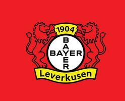 Bayer 04 leverkusen club logo symbool Amerikaans voetbal bundesliga Duitsland abstract ontwerp vector illustratie met rood achtergrond