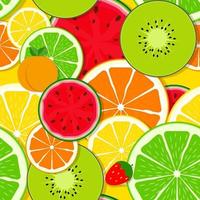 gemengd fruit naadloze patroon achtergrond vectorillustratie vector