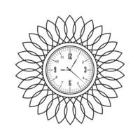 tijd en klok lijn kunst. horloge, tijdopnemer, datum, stroom tijd en vector lineair kunst.