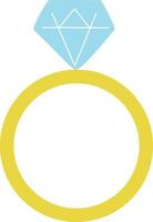 vector illustratie van ring met diamant.