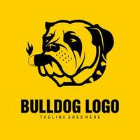 bulldozer hond logo houdt naar rook looks woest vector