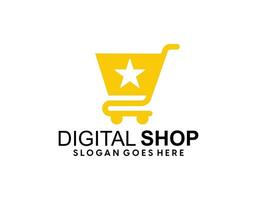 online winkel logo sjabloon ontwerp vector