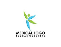 Gezondheid zorg logo ontwerpen voor medisch onderhoud en kliniek of ziekenhuis logo vector