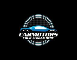snel auto automotive logo ontwerp sjabloon. elektrisch auto logo vector