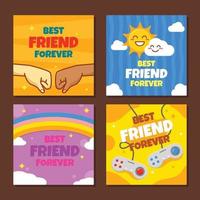 vriendschapskaart concept vector