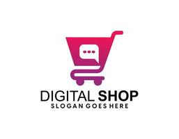 online winkel logo sjabloon ontwerp vector