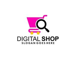 online winkel logo sjabloon ontwerp vector, embleem, ontwerp concept, creatief symbool, icoon vector