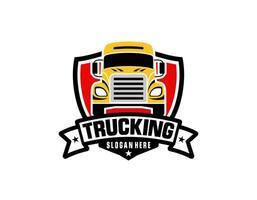 semi vrachtwagen logo ontwerp vector