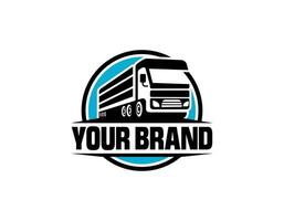 vrachtauto silhouet abstract logo sjabloon vector geschikt voor logistiek of automotive vrachtauto onderhoud bedrijf