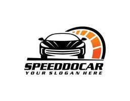 super auto logo ontwerp met concept sport- voertuig icoon silhouet vector