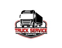 vrachtvervoer bedrijf logo zwart en wit vector illustratie