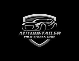 auto stijl auto logo ontwerp met concept sport- voertuig silhouet vector