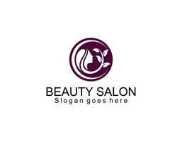 vrouw haar- salon met interessant kleuren logo ontwerp vector