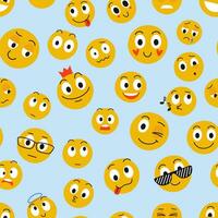 emoji patroon. emoticon vector achtergrond. vlak illustratie voor sociaal netwerken