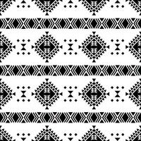 aztec en Navajo tribal meetkundig achtergrond in vector stijl. etnisch naadloos streep patroon. traditioneel decoratie motief ontwerp voor textiel sjabloon en afdrukken kleding stof. zwart en wit kleuren.