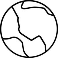 aarde wereldbol lijn icoon vector