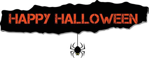 gelukkig halloween tekst ontwerp vector illustratie