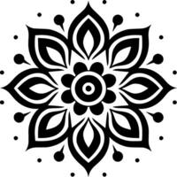 mandala, minimalistische en gemakkelijk silhouet - vector illustratie