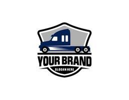 vrachtwagen logo sjabloon, perfect logo voor bedrijven gerelateerd aan de auto-industrie vector