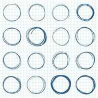 cirkel lijn schetsen icoon in hand- getrokken stijl. circulaire kattebelletje tekening vector illustratie Aan geïsoleerd achtergrond. potlood of pen bubbel teken bedrijf concept.