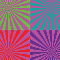 abstract mod stralen vector patronen met helder kleuren en roze