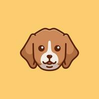 schattig avatar foxhound hoofd gemakkelijk tekenfilm vector illustratie hond rassen natuur concept icoon geïsoleerd