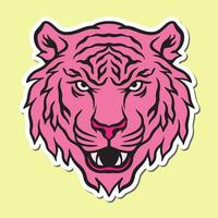 tijger hoofd hand- getrokken illustraties voor stickers logo tatoeëren enz vector