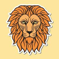 leeuw hoofd hand- getrokken illustraties voor stickers, logo, tatoeëren enz vector