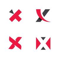 X logo ontwerp en sjabloon. vector