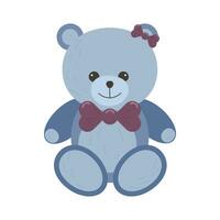 kinderen speelgoed- voor jongen blauw teddy beer. vector