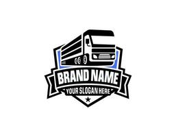 zwaar vrachtauto vector logo voor vervoer bedrijf