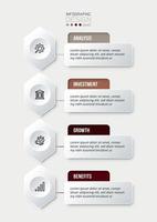 zakelijke workflow infographic sjabloon. vector