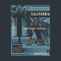 geweldig Californië tropisch zonsondergang, surfen rijder, lang strand, vector t overhemd afdrukken, typografie grafisch ontwerp, en andere gebruik