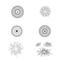 vuurwerk vectorillustratie pictogram vector